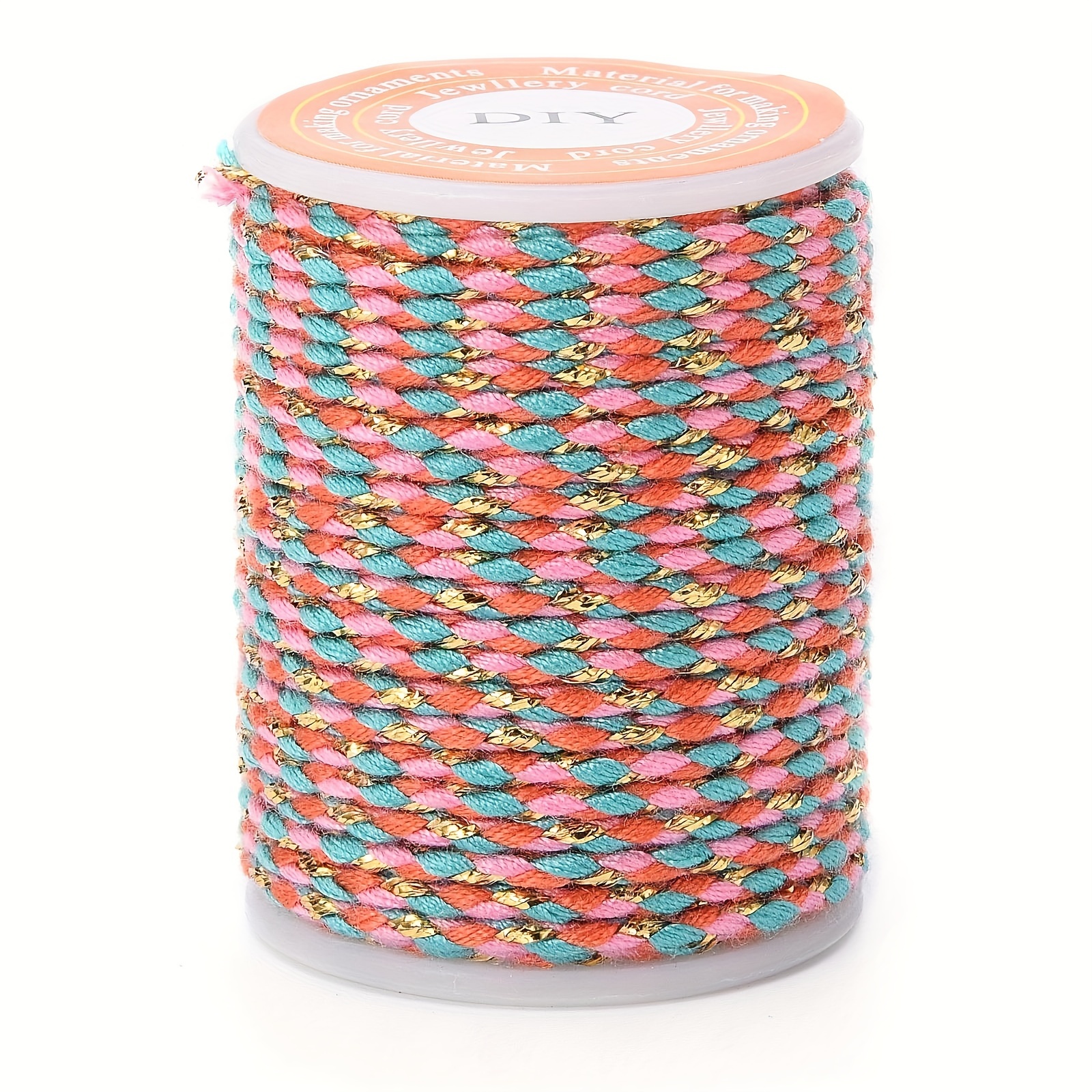 Handmade Diy Cotton Colorful Rope Woven Retro Color Double - Temu