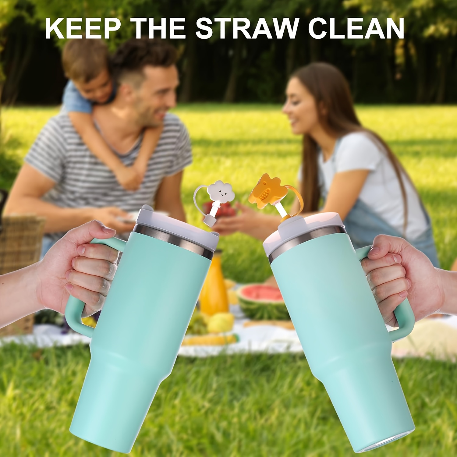 5 Pack Compatible with Stanley 30&40 Oz Tumbler, 10mm Cloud Shape Straw  Covers Cap, Cute Silicone Cloud Straw Covers, Straw Protectors, Soft  Silicone Cloud Shape Straw Lid for 10mm Straws 