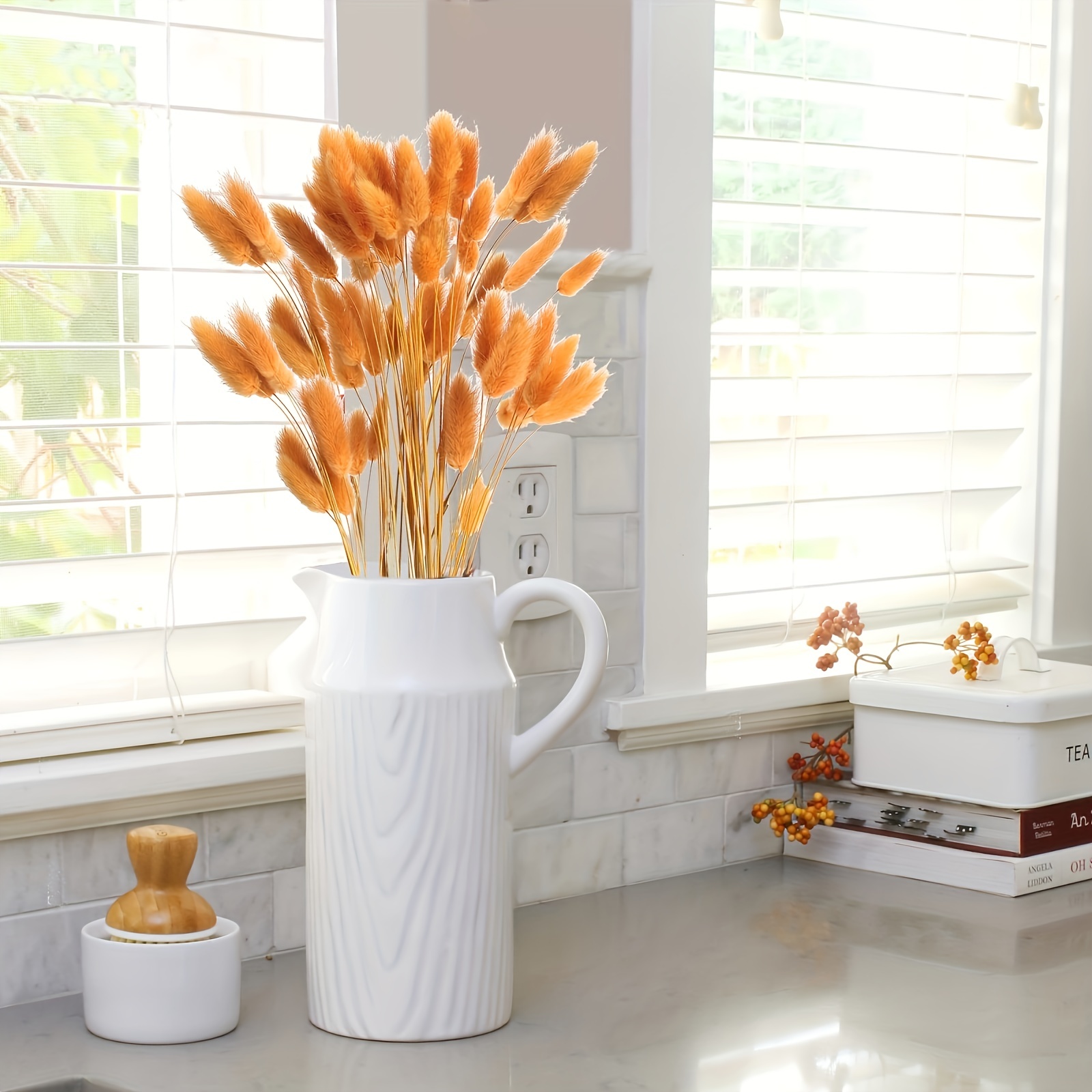  MIHUAGE Dried Flower 40PCS Daisy Bouquet 100% Natural  Chrysanthemum Dry Flower for Vase Home décor Party DIY Arrangement Wheat  Straw Bulk （Multi-Color） : Home & Kitchen