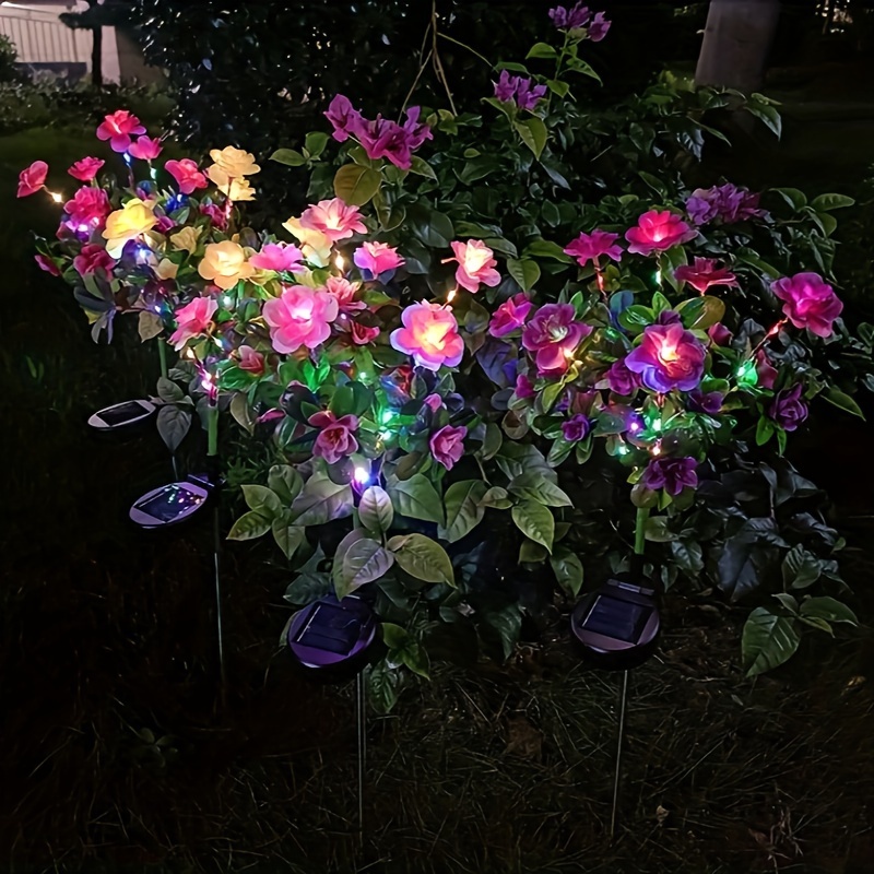 

1pc Solar Garden Light, Llawn Light, Solar Flower Light, 42led Color Light, Waterproof Outdoor Decoration