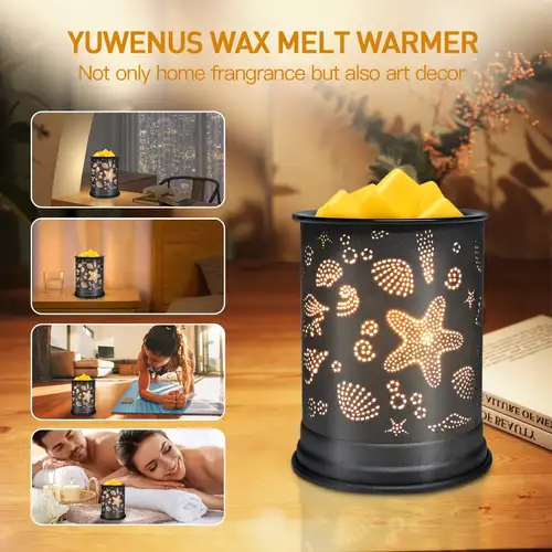 SALKING Ceramic Wax Melt Warmer, Electric Wax Warmer for Scented Wax,  Candle Wax Warmer Oil Burner with 2 Bulbs, Wax Melter Fragrance Warmer for