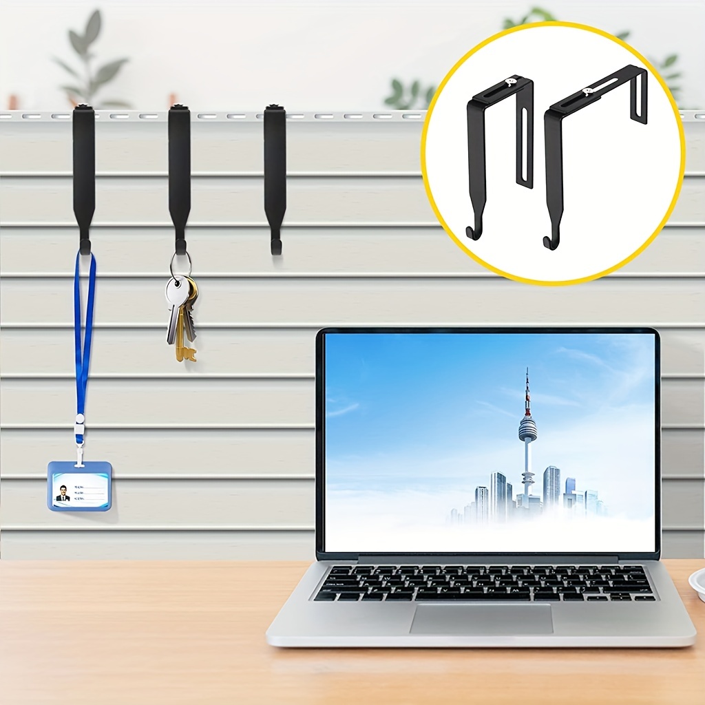 1/6pcs Adjustable Cubicle Hangers Cubicle Hooks Metal Over The Door Hooks  Adjusted To Fit 1.35 To 3.5 Inch Thickness Panels For Wall Panel