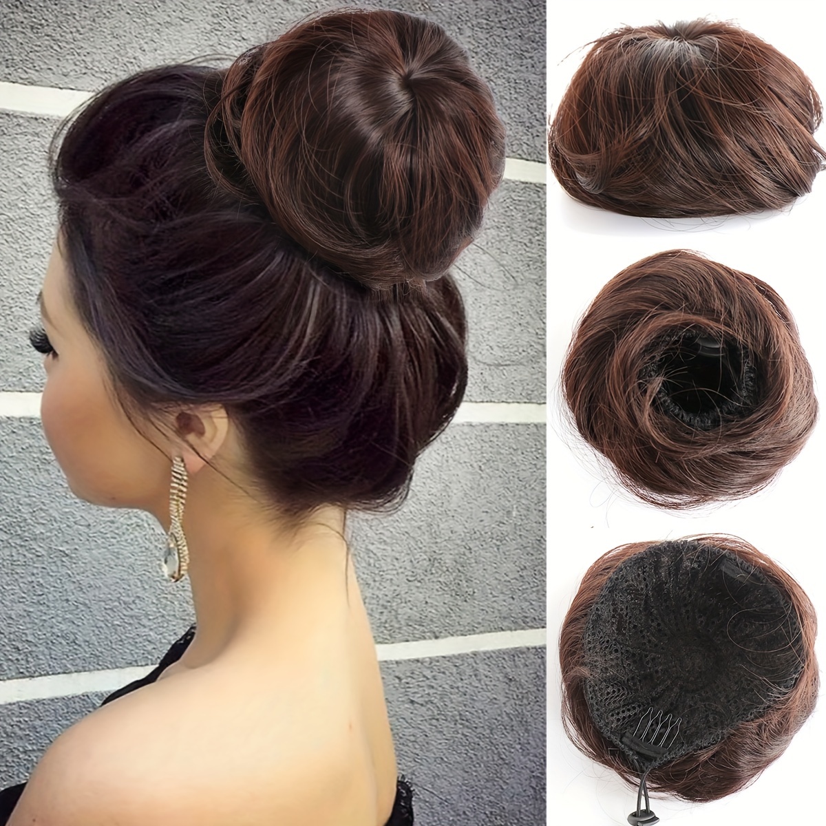 Chignon Hair Bun Extensions Women Drawstring Ballet Bun Temu