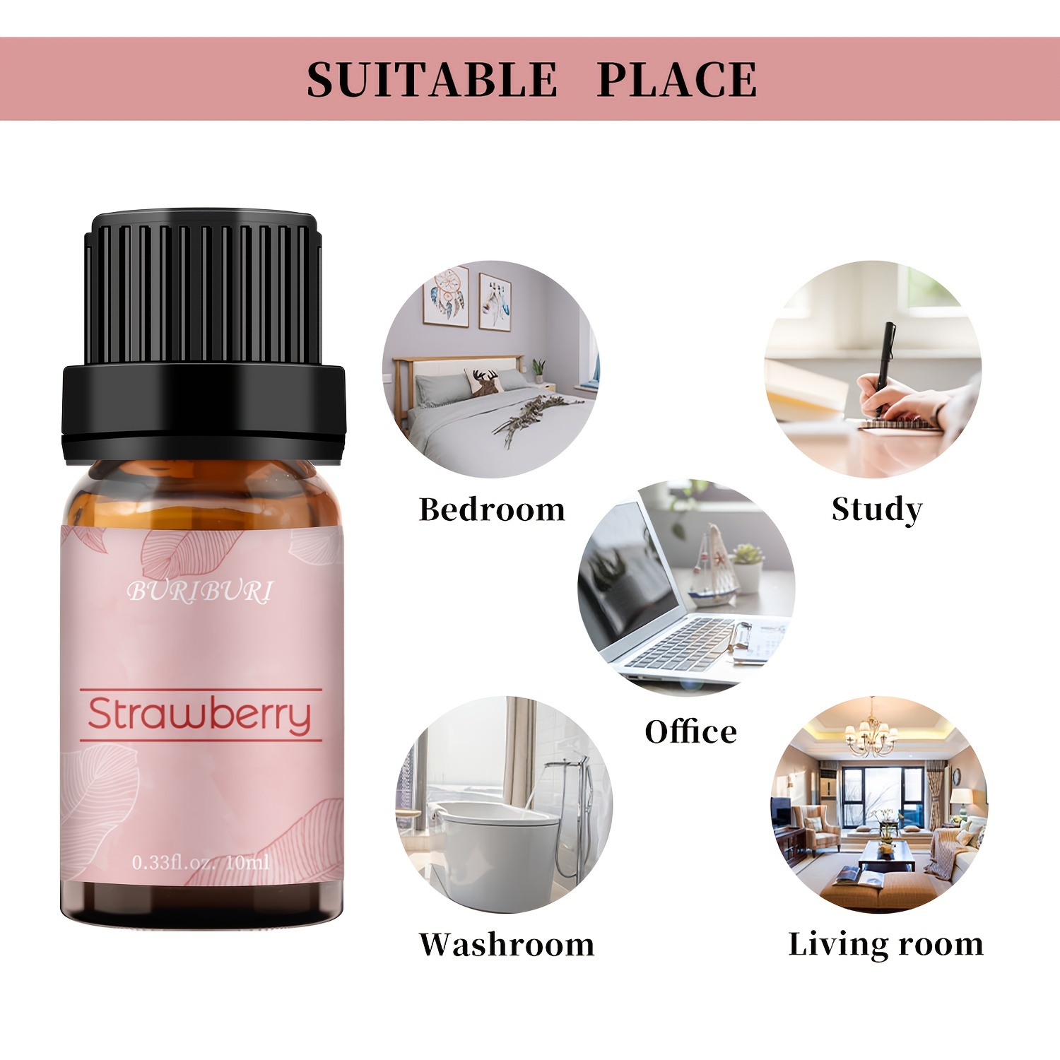 Strawberry Essential 10ml Perfume Oil Aromatherapy Diffuser