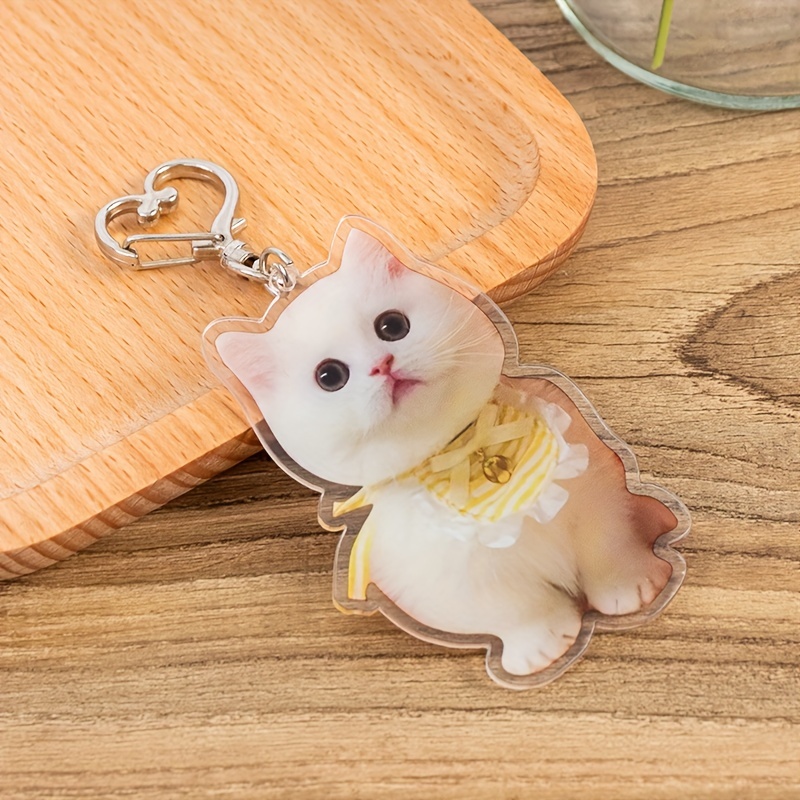 1pc かわいい猫アクリルキーホルダー、ペンダント男性用 - Temu Japan