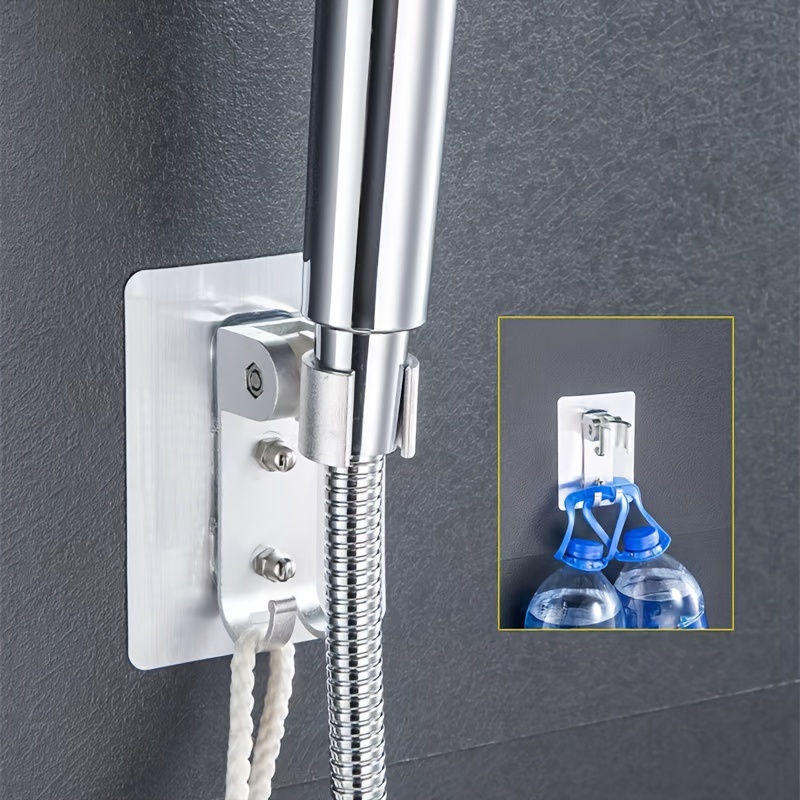 Shower Holder Metal Shower Head Hook Punch Free Aluminum - Temu