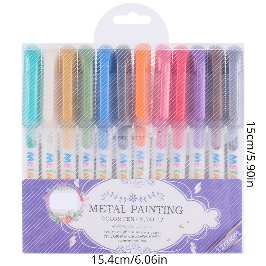 Metallic Markers High gloss Pigment Paint Pens Suitable For - Temu