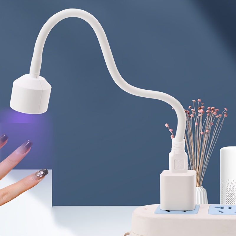 SAVILAND Lámpara de uñas LED U V – Mini lámpara LED de uñas de gel X para  uñas con clip de seguridad, luz LED giratoria para uñas para curar esmalte