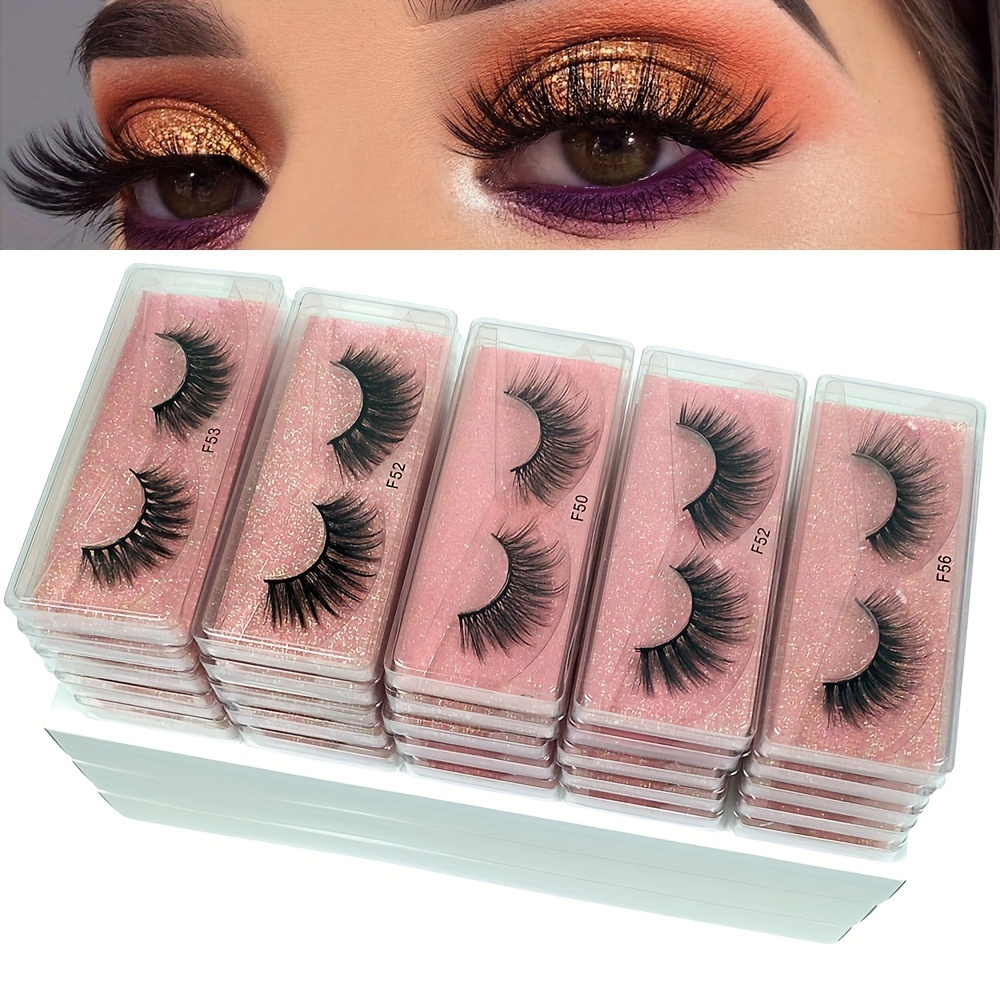 10 Pairs 3D Mink Lashes Natural Thick False Eyelashes Dramatic Volume Wispy  * Eyelash Extension