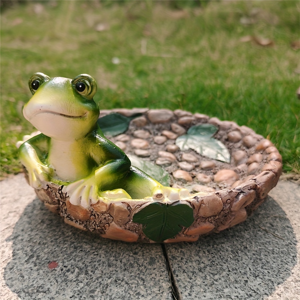 1pc, Cute Frog Decor Statue Bath Design, Simulation Animal Sculpture For  Birthday Gift, Scene Decor, Festivals Decor, Home Decor, Corridors Decor,  Off