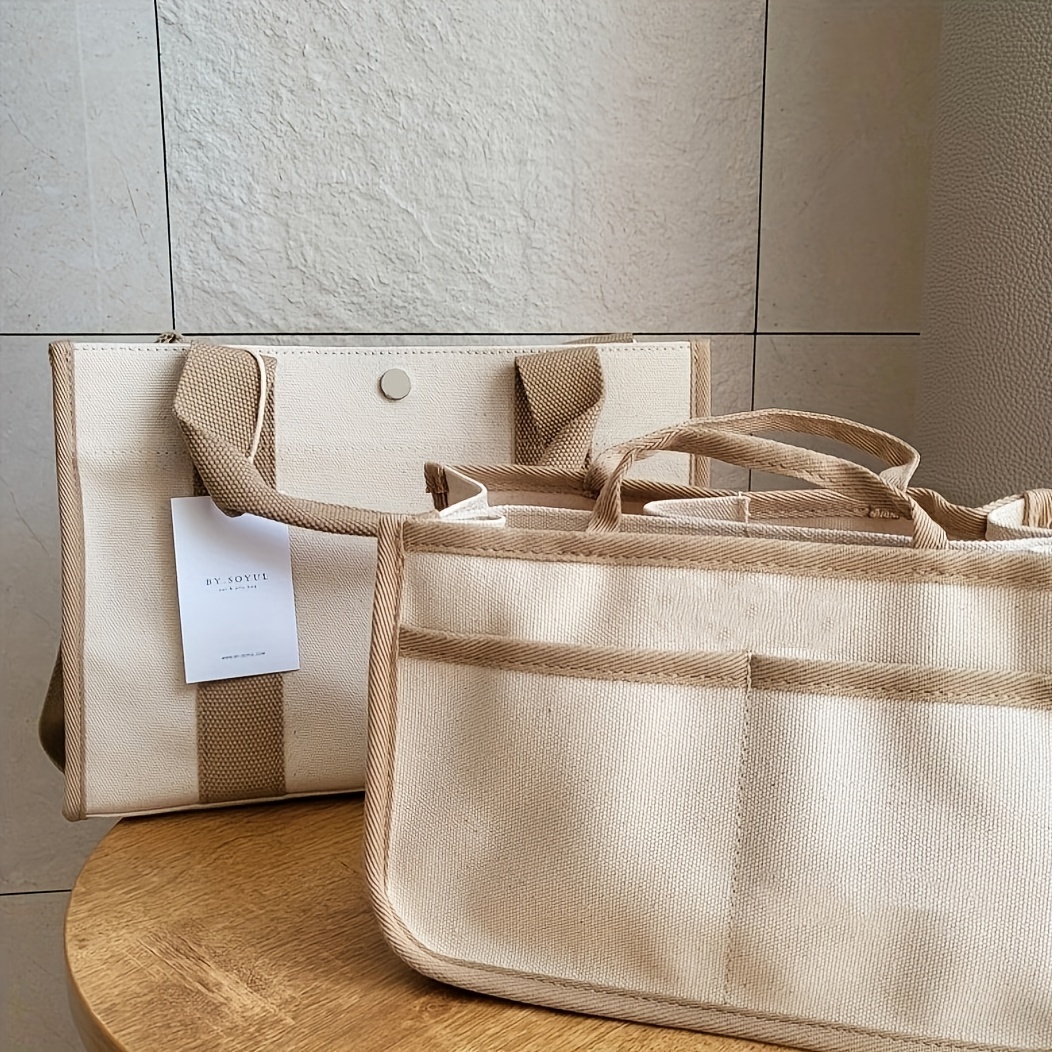 Hermes Birkin Cotton Canvas Bag and Purse Organizer in Beige