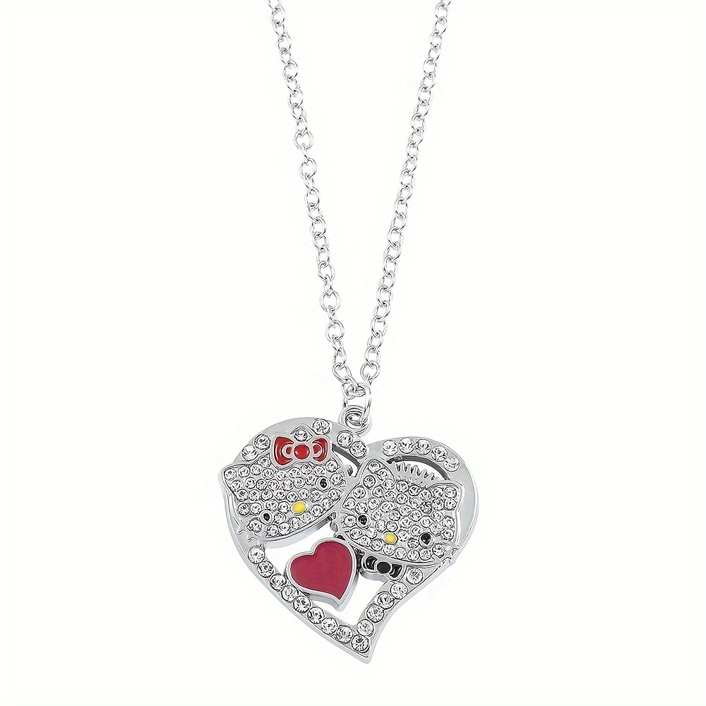 Girls Red Cubic Zirconia Sterling Silver Hello Kitty Pendant Necklace -  JCPenney