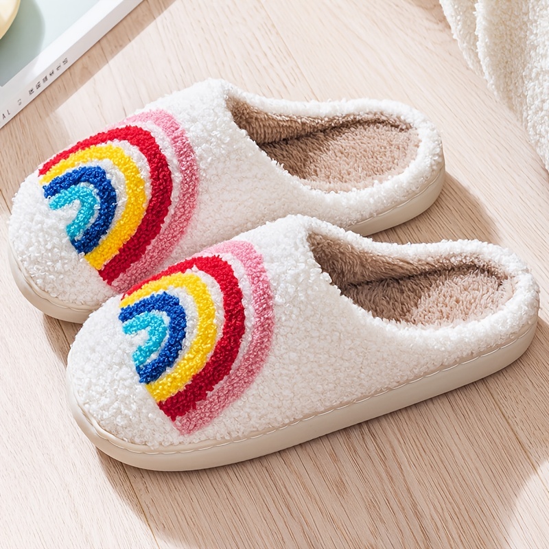 Women's Plush House Slippers Cozy Warm Closed Toe Shoes - Temu