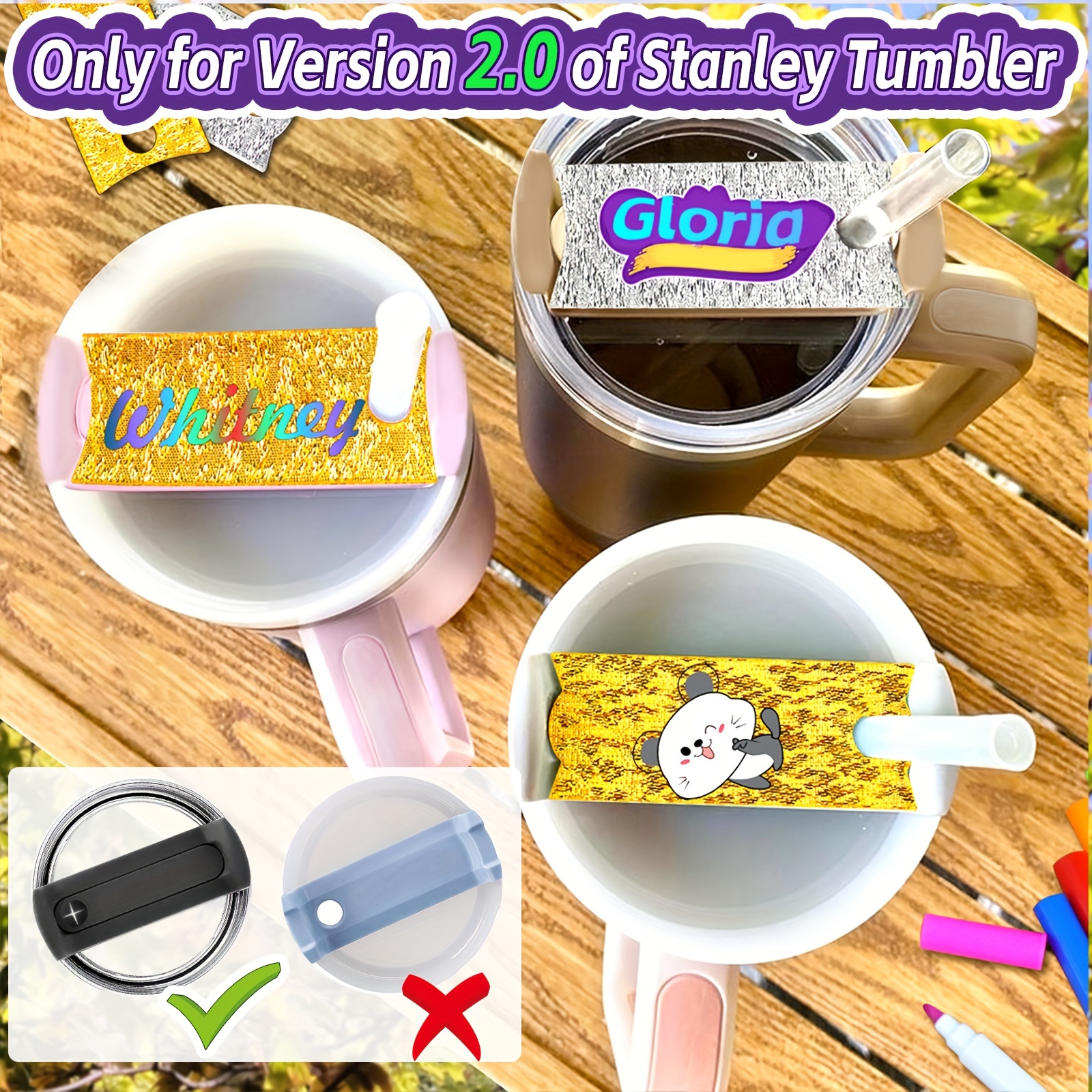 Stanley cup name tag tutorial using UV resin! #kpcreates