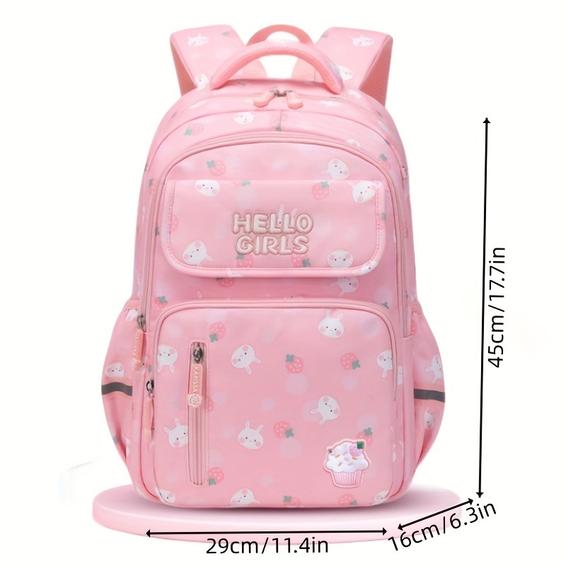 Cartoon Bunny School Bag Large Capacity Backpack for Kids