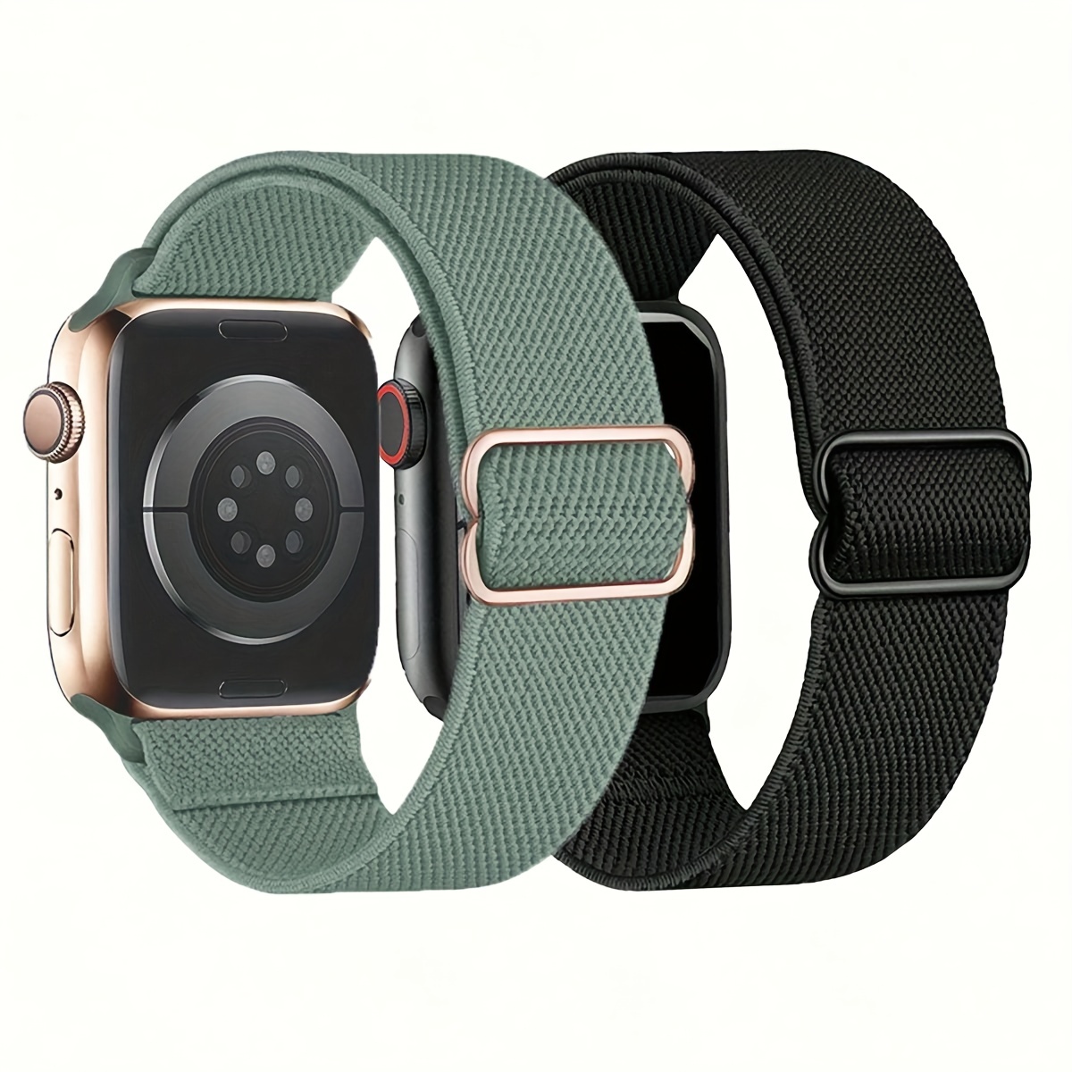 1pc Nylon loop strap Compatible With Apple watch band 45mm 41mm 44mm 40mm  42mm 49mm Elastic Bracelet Compatible With Apple Watch Ultra 49 mm 44 45  Series 5 6 7 SE 8 Smart Watch Strap Accessories