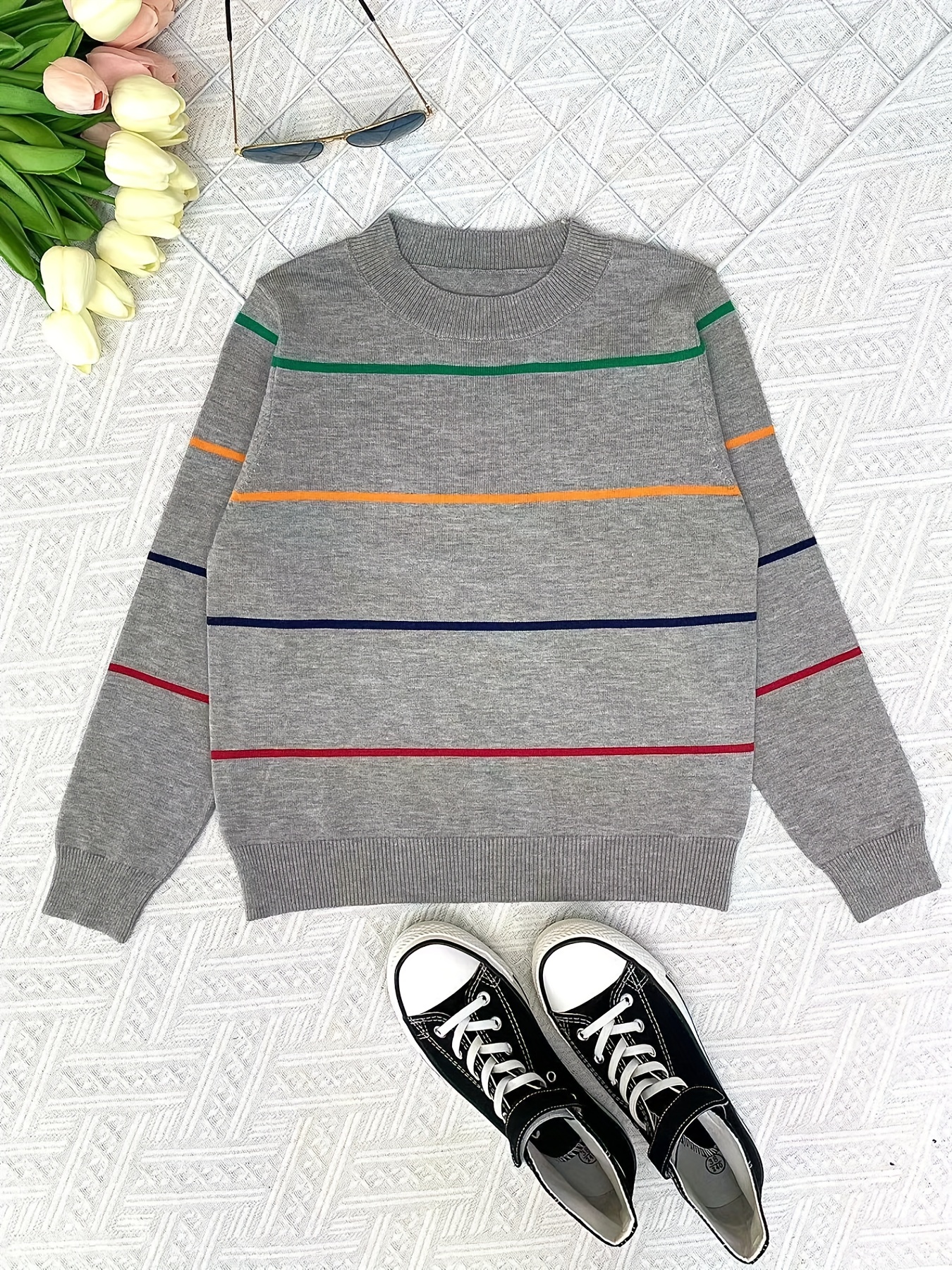 Boys striped clearance sweater