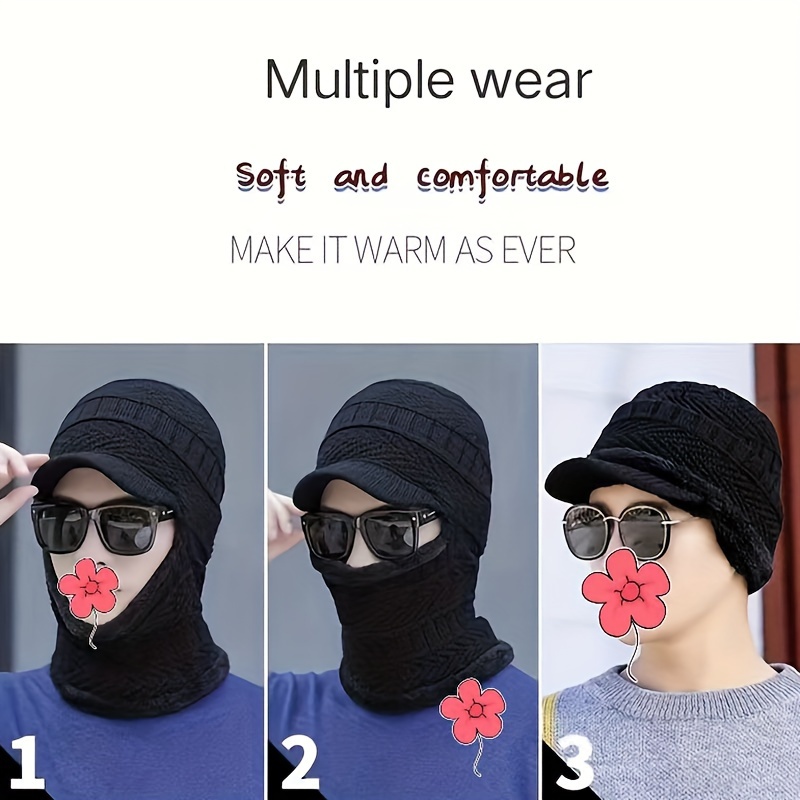 Winter Knitted Hats Thermal Insulation Masks