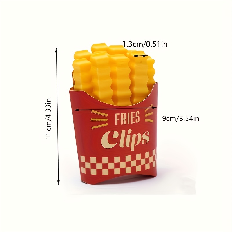 Cute French fries shaped Bag Clips Sealed Bag Clips For - Temu