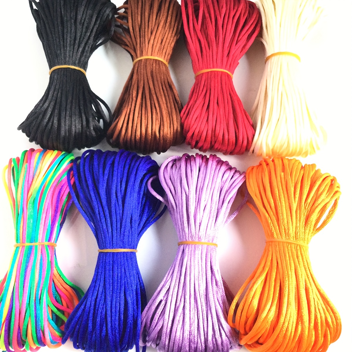 20 Yards Colorful Polyester Rope Chinese Knot Rope Diy - Temu