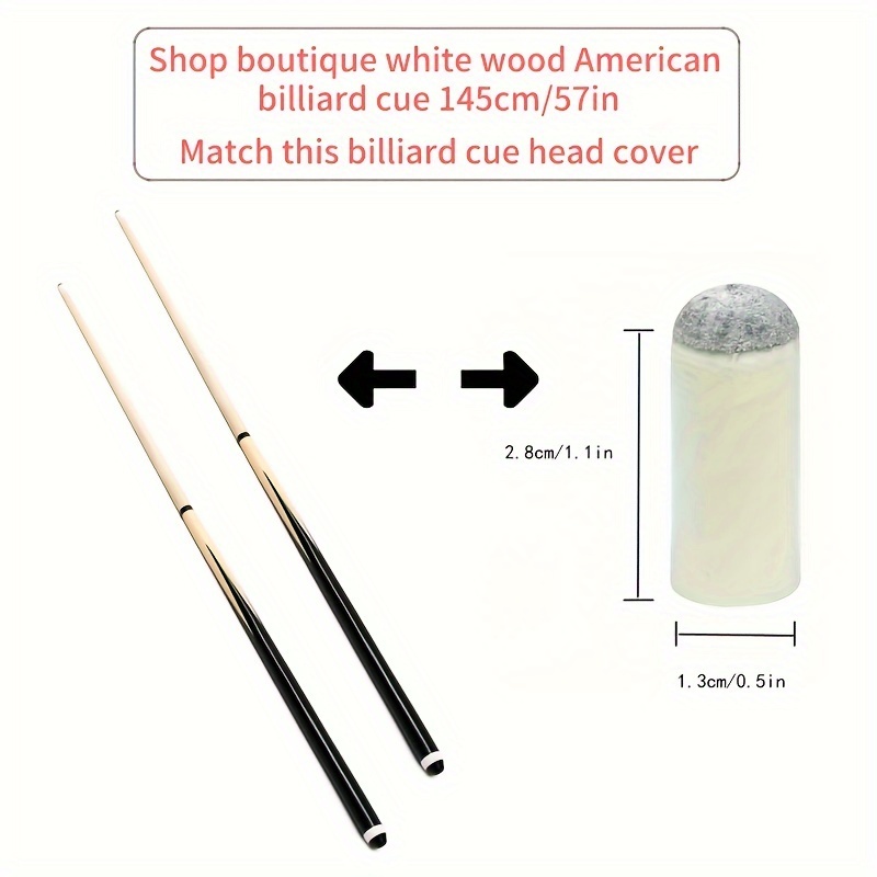 8pcs Cue Tip Cover Replacement Billiard Accessories