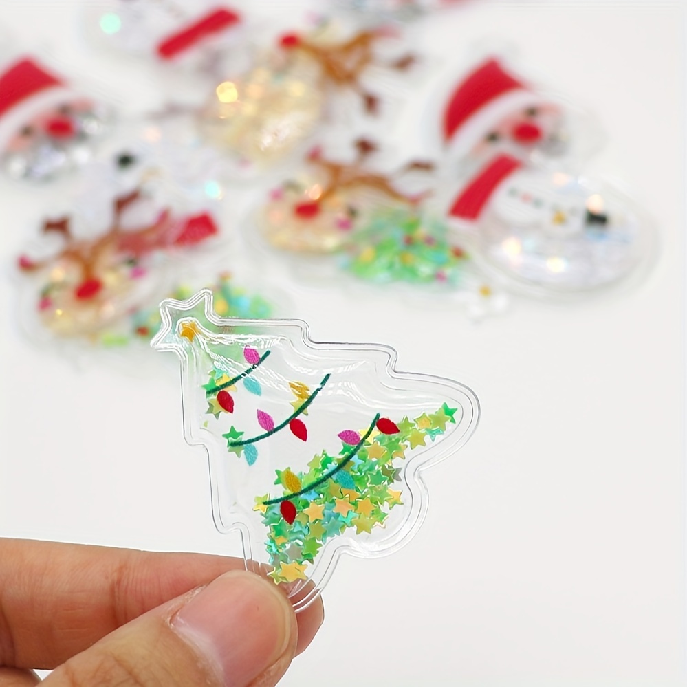 16pcs Christmas Embroidered Patches Christmas Iron On Sequin