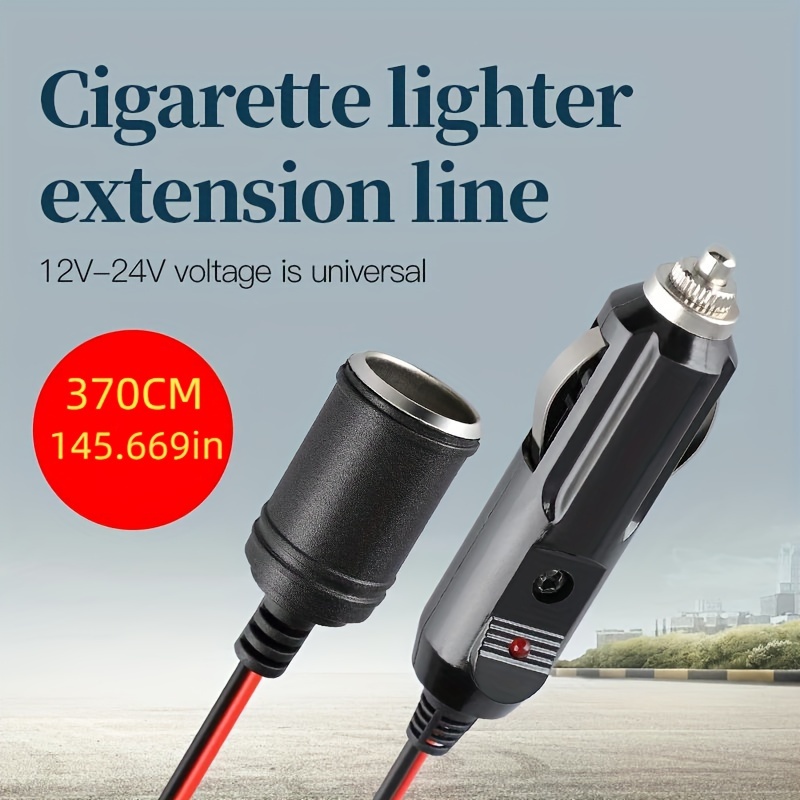 Auto Charger Cable 12v 24v Car Cigarette Accessories Female - Temu