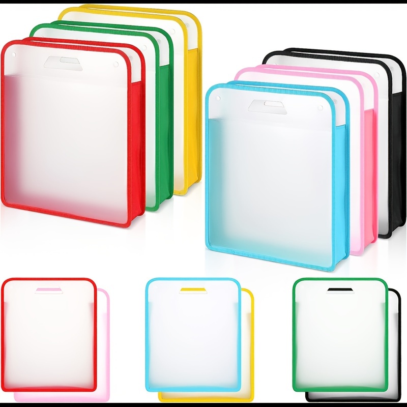 Foldable Scrapbook Paper Storage Organizer, 12x12 Scrapbook Paper Storage,  Plastic File Organizer, White, 3 Pack