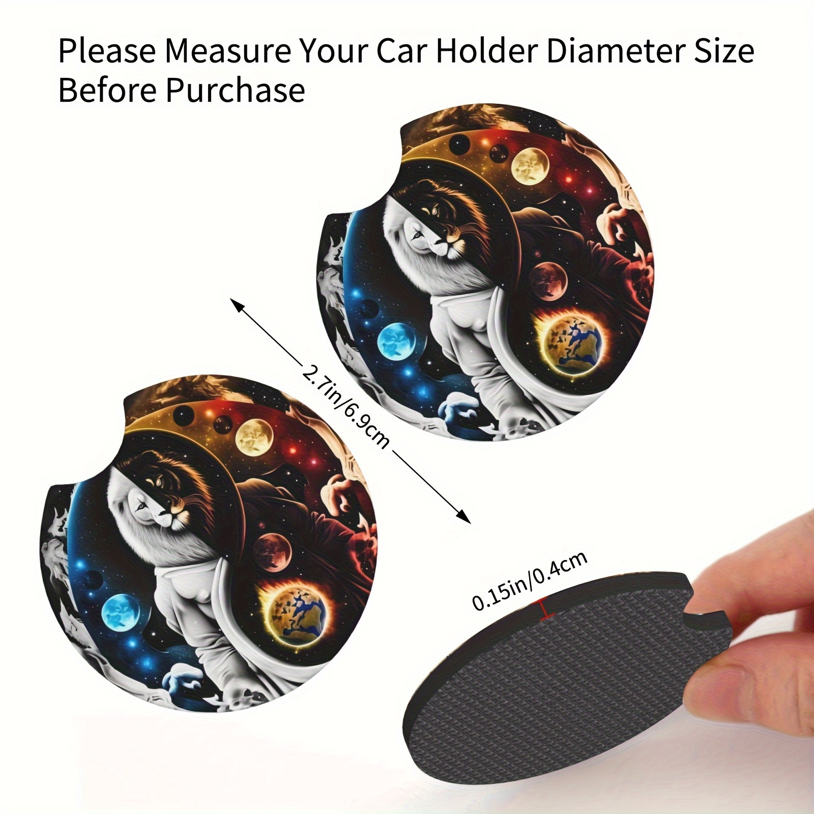 Cute Car Accessories, Car Accessories for Women, Yin Yang Car Coaster, New  Driver Gift, Gift for New Car Owner 