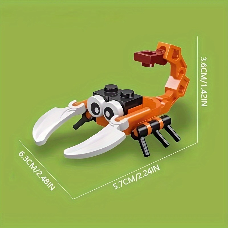 12pcs Insect Small Animal Party Building Blocks Educational Toy