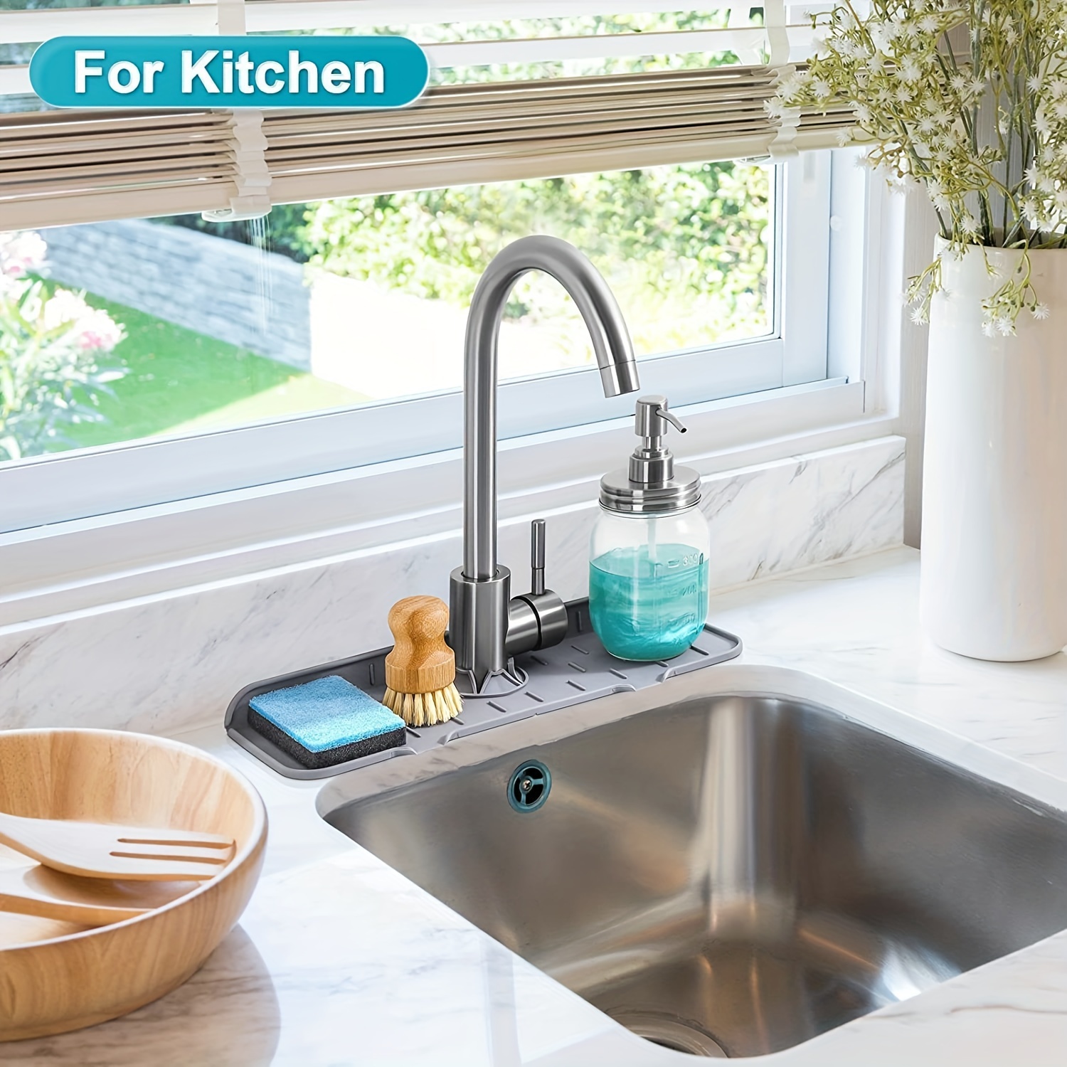 Kitchen Sink Splash Guard Silicone Drip Catcher Tray - Temu