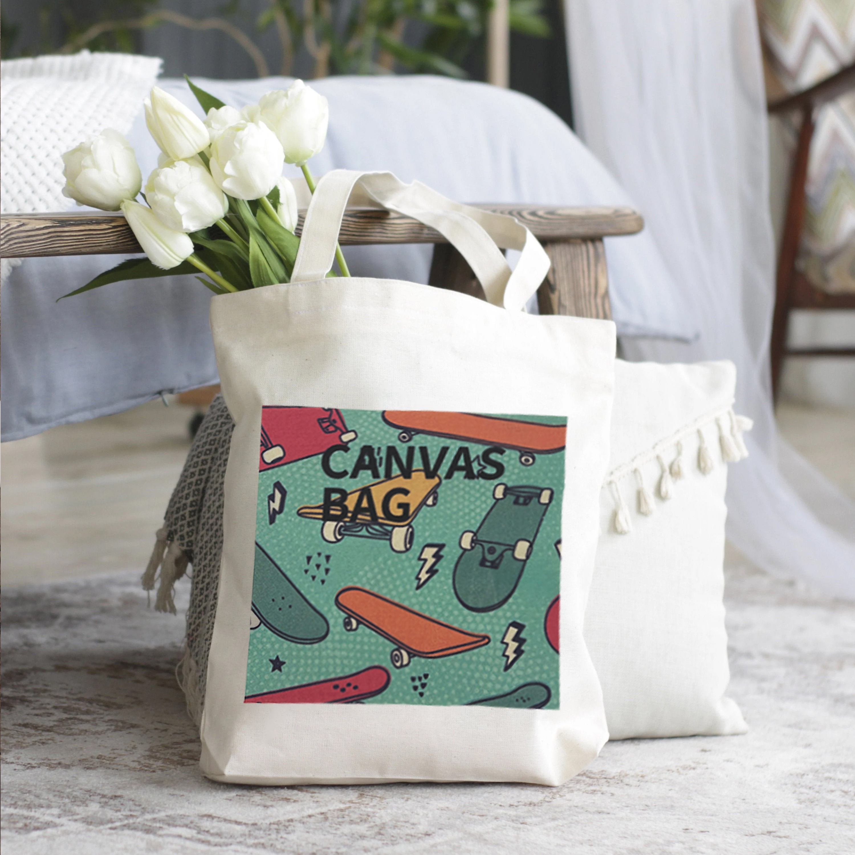 Large canvas grocery on sale bags