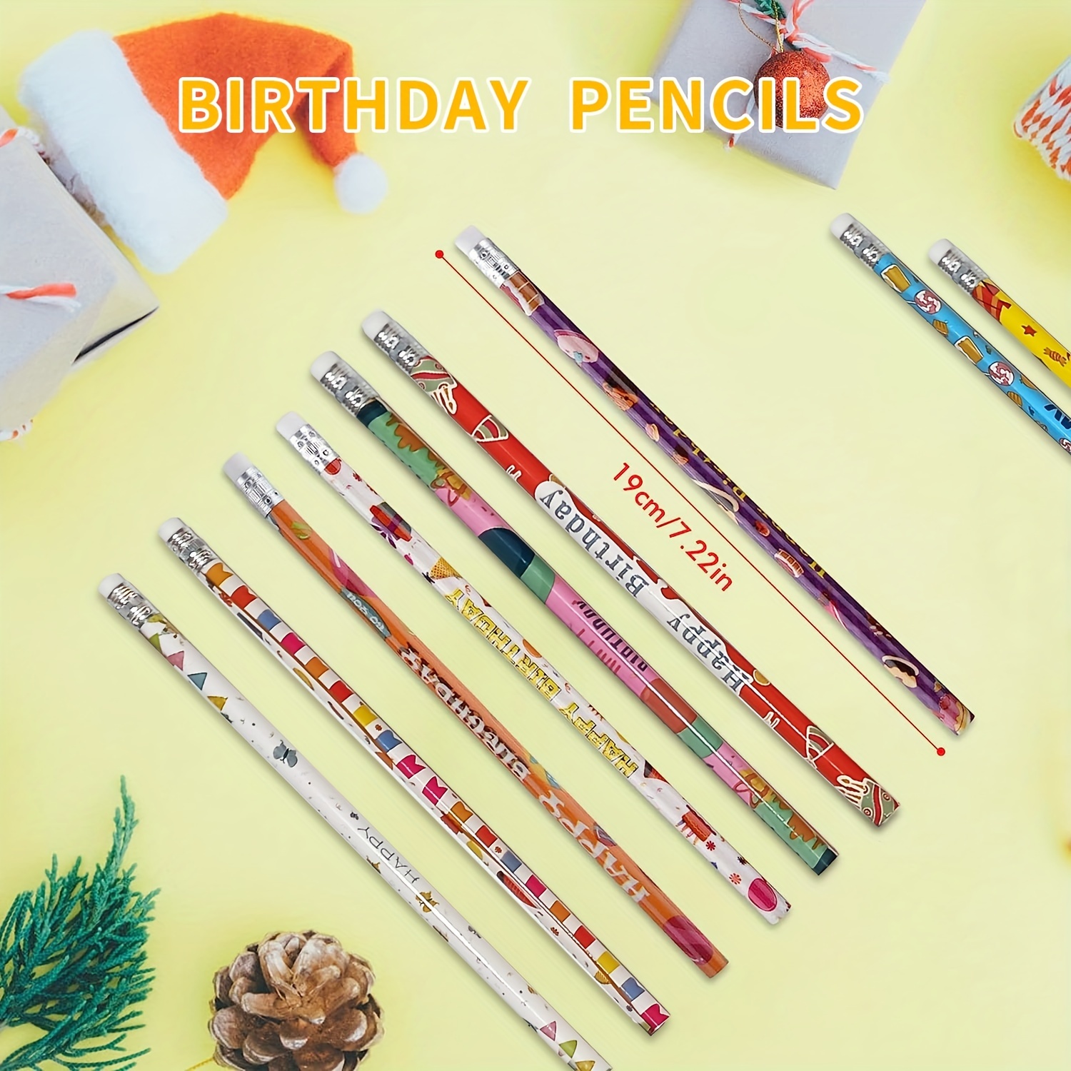 Happy Birthday Pencils Wooden Pencils Birthday Party Pencils - Temu