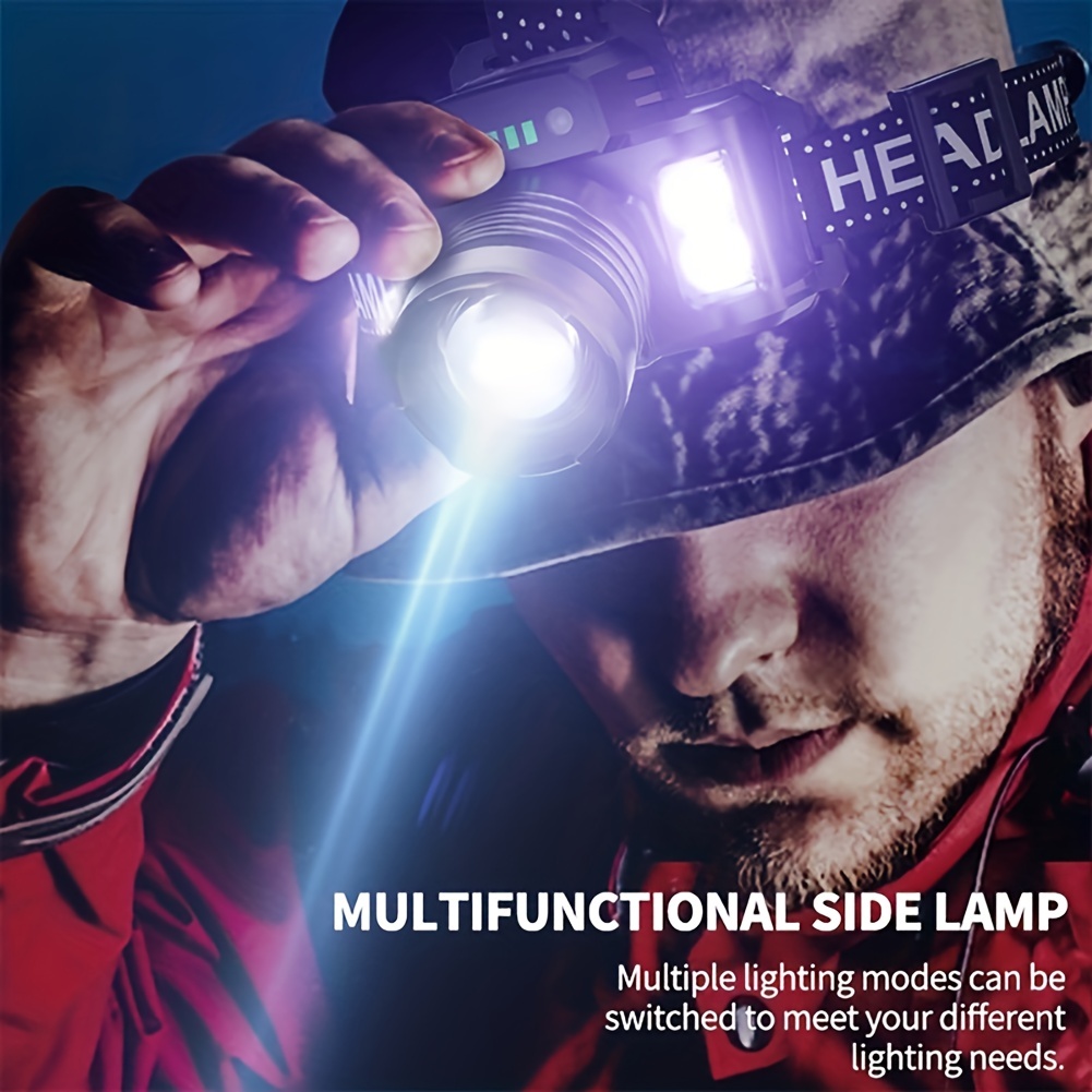 Induction Headlights Multifunctional 9 mode White Red Blue - Temu