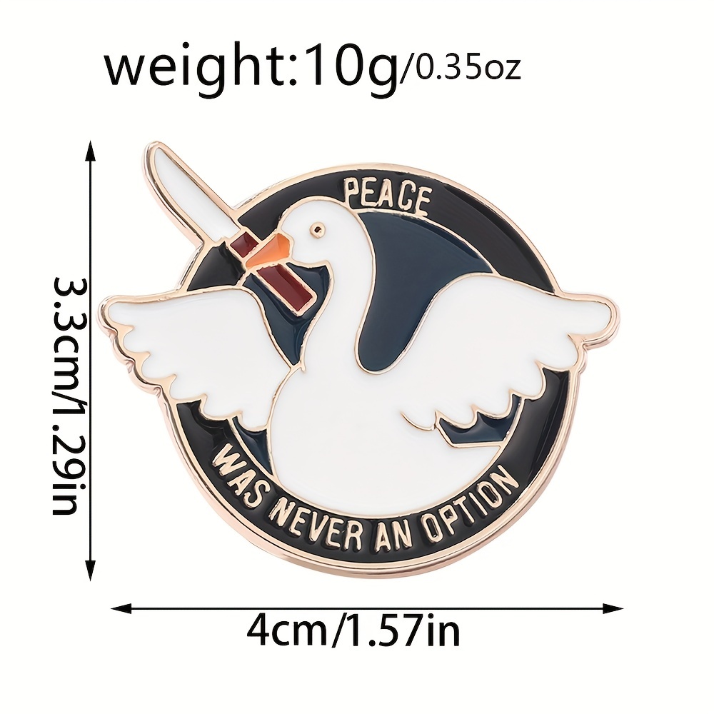 Funny Cartoon Goose Enamel Pins With Knife Badge Cute Duck Brooches for  Backpack