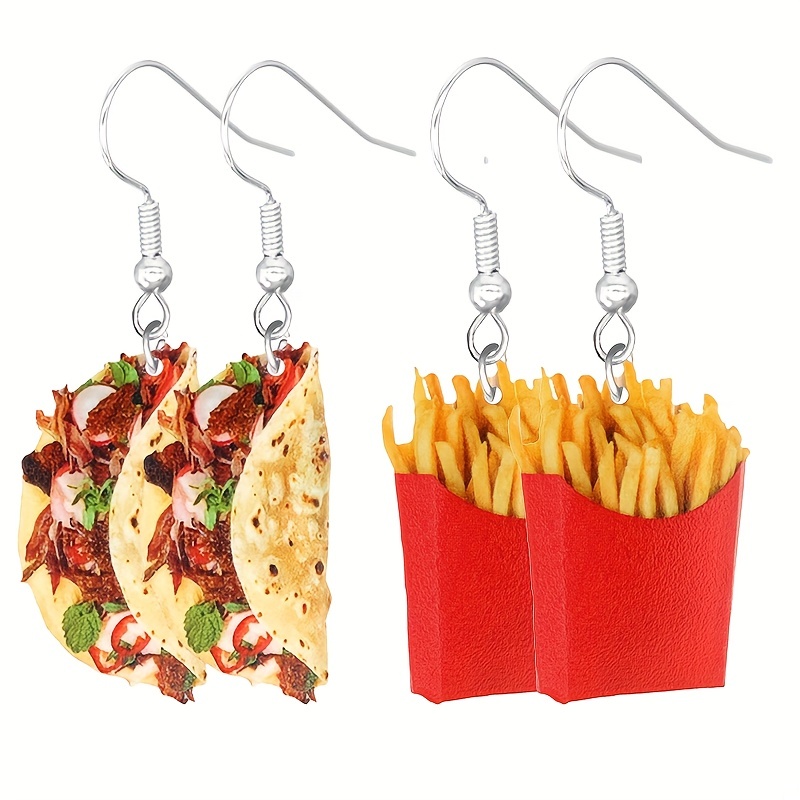 Tortilla Chip & Salsa Mexican Food Earring Stud Earrings Food