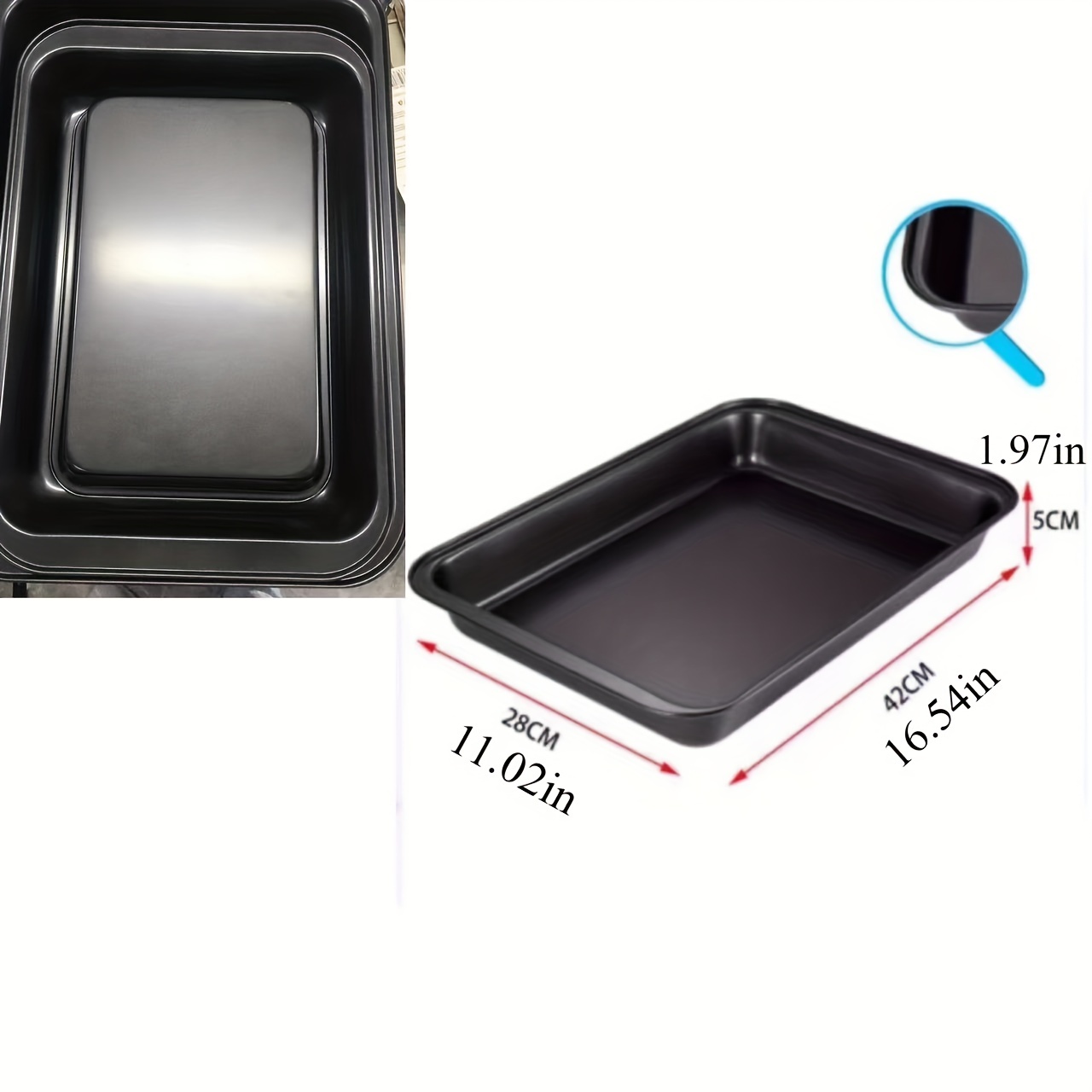 Carbon Steel Baking Tray Dish, Carbon Steel Cake Mould Pan