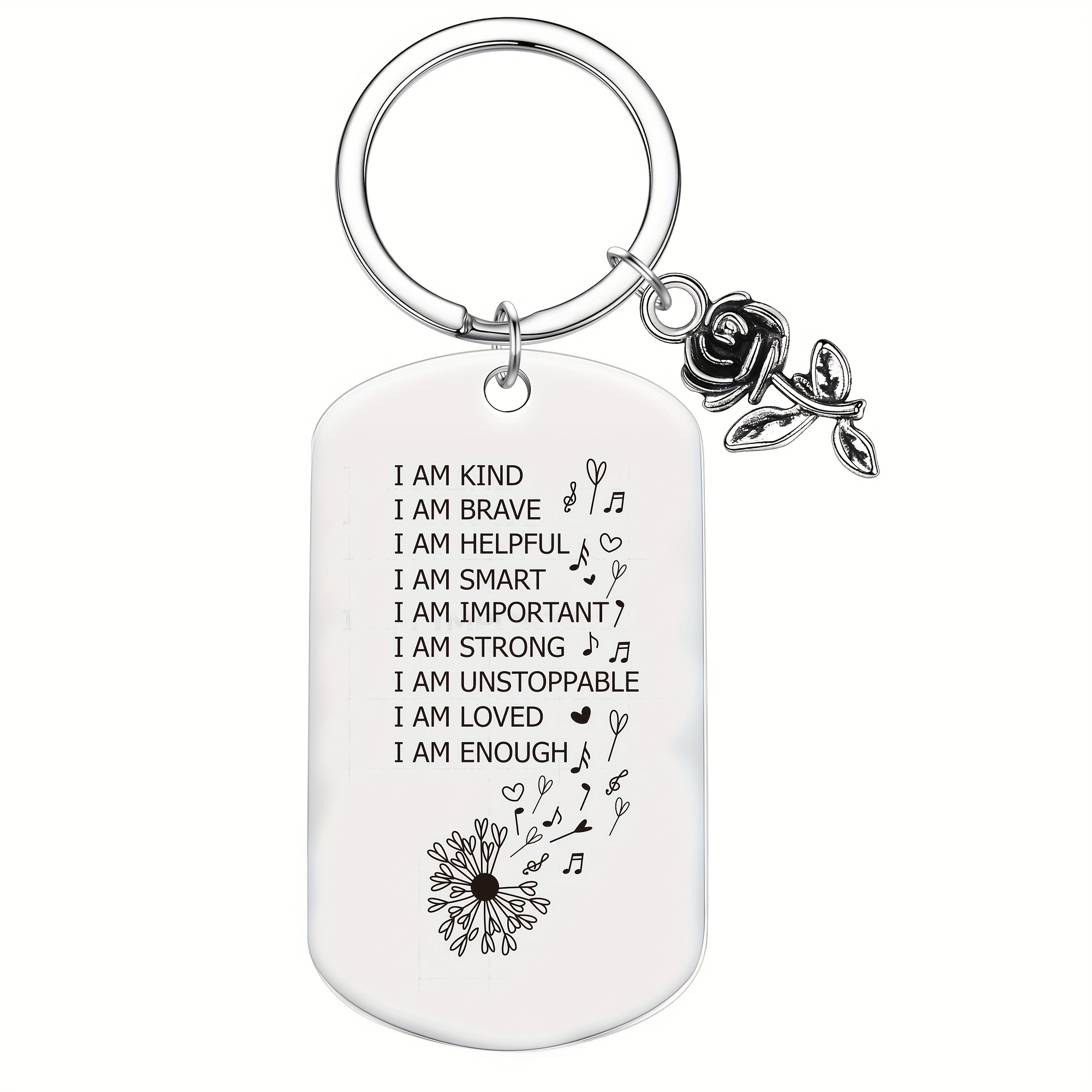 Truelove Designs Shop Motivational Positive Sayings Keychains, Inspirational Uplifting, Unique Message Gift, Affirmation Statement, Inspirational Message I Am A Magnet of