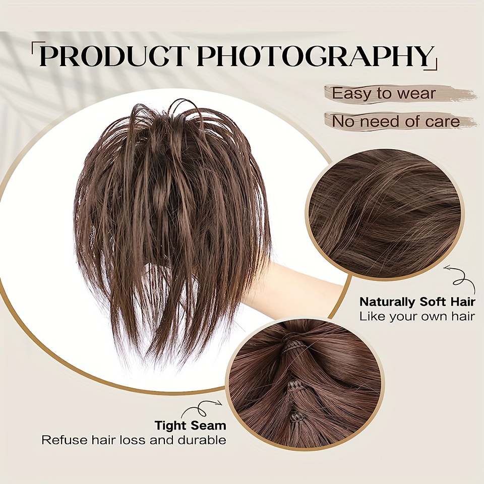 Wavy Curly Chignon Hair Bun Claw Clip In Hair Bun Extension