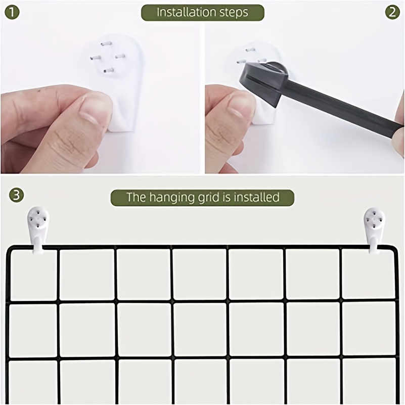 5pcs Decorative Wall Grid Wire Wall Grid Panel Picture Display