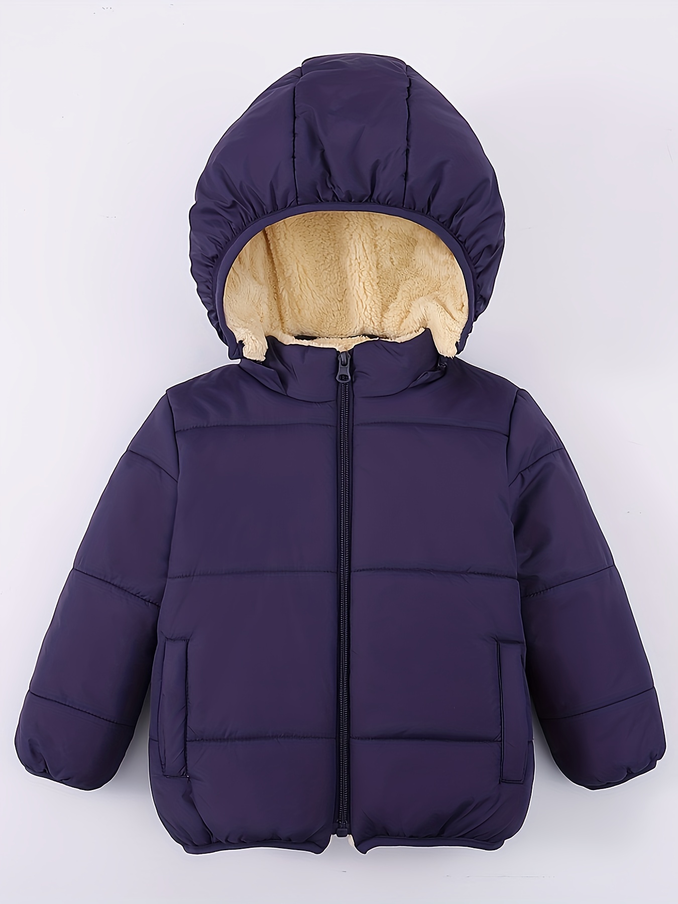 Boys/ Girls Winter Warm Fleece Lined Cotton padded Hooded - Temu
