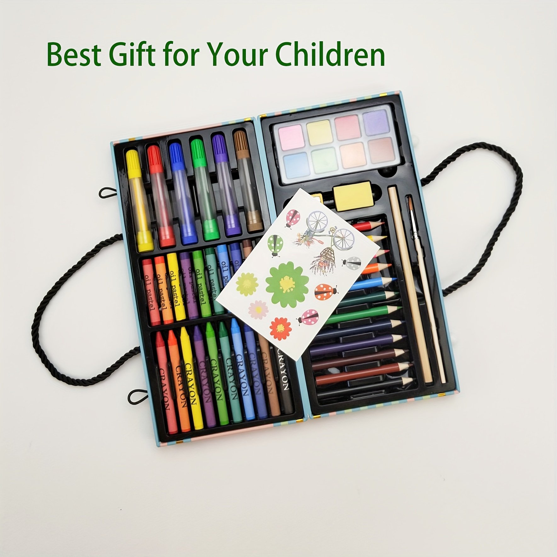 Deluxe Art Set Box & Drawing Kit with Crayons, Oil Pastels, Colored Pencil  Deluxe Gift Art