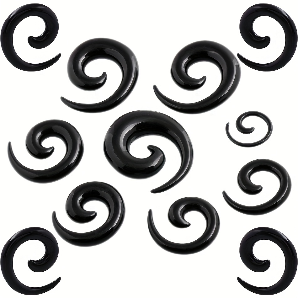 2PCS Acrylic Spiral Ear Stretcher Taper for Big Size Piercing