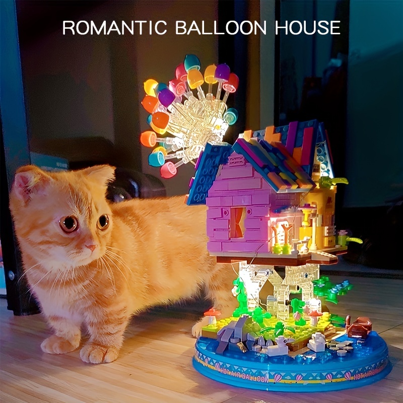 Luxury Colorful Suspended Balloon House MOC Assembled Blocks Toys Gifts  Christmas Girl Decoration Halloween Than