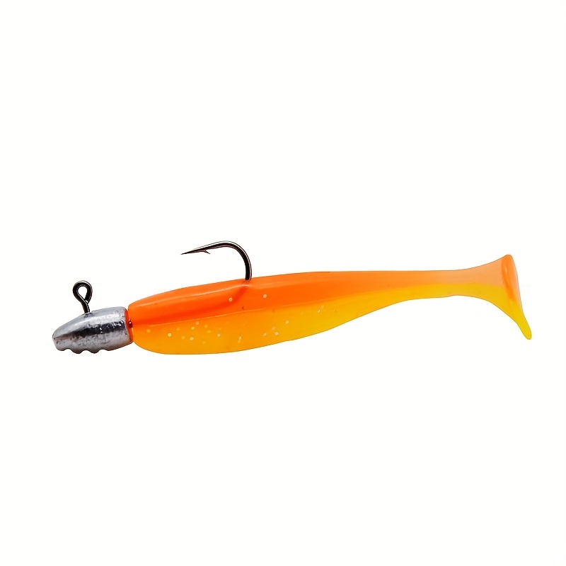 T tail Soft Fishing Bait Matched Jig Head Hooks Artificial - Temu