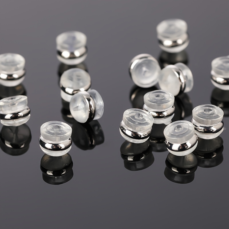 10/20/50pcs Earring Backs, Silicone Earring Backs For Studs/Droopy Ears,Locking Secure Earring Backs For Heavy Earring,No-Irritate Hypoallergenice Soft Clear Earring Backs