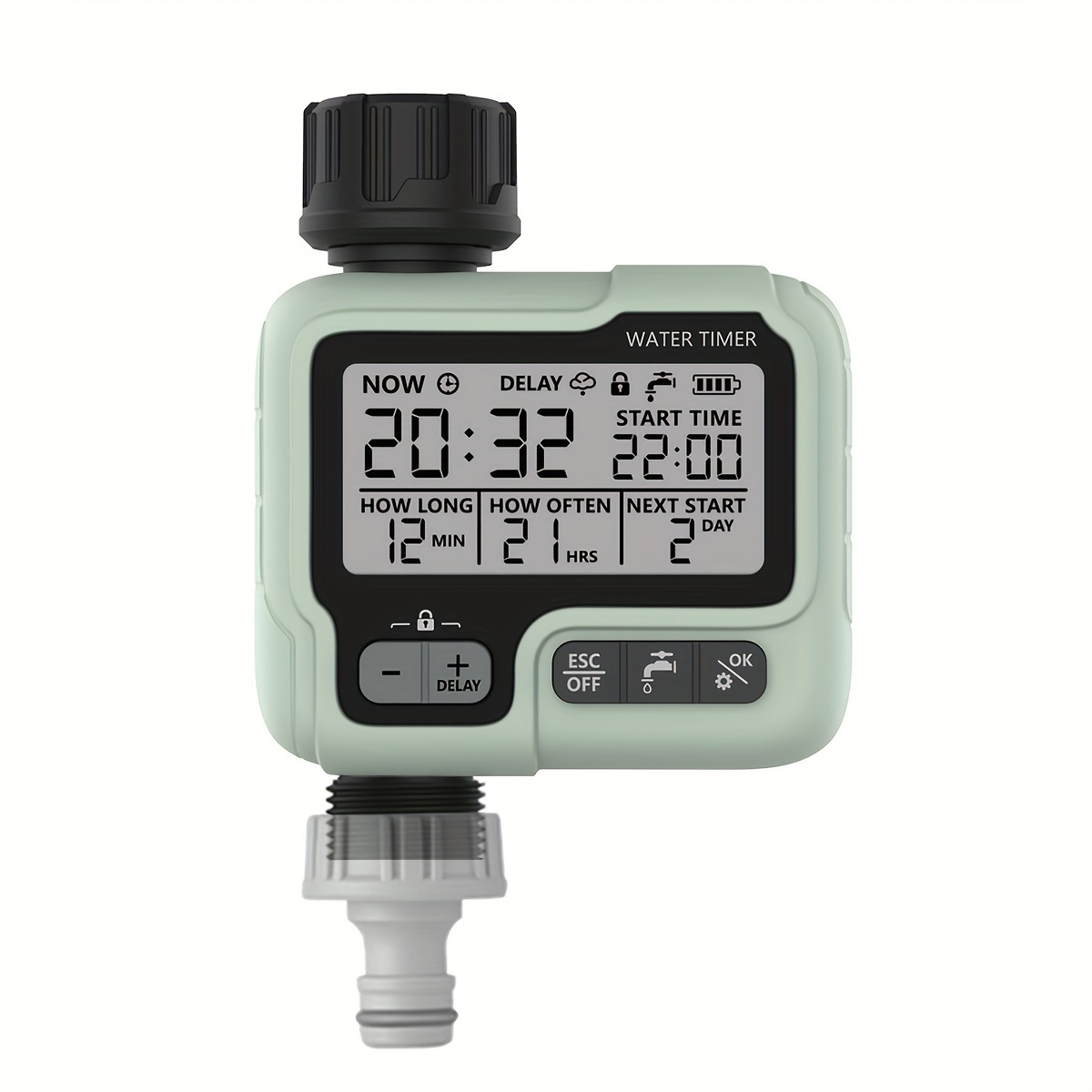 

1pc Water Timer For 3/4" Us Connector Super Garden Tools Irrigation System Sprinkler Controller For All Seasons And Multiple Scenarios Compact And Portable With Complete Functions 4.9*3.9*1.9in