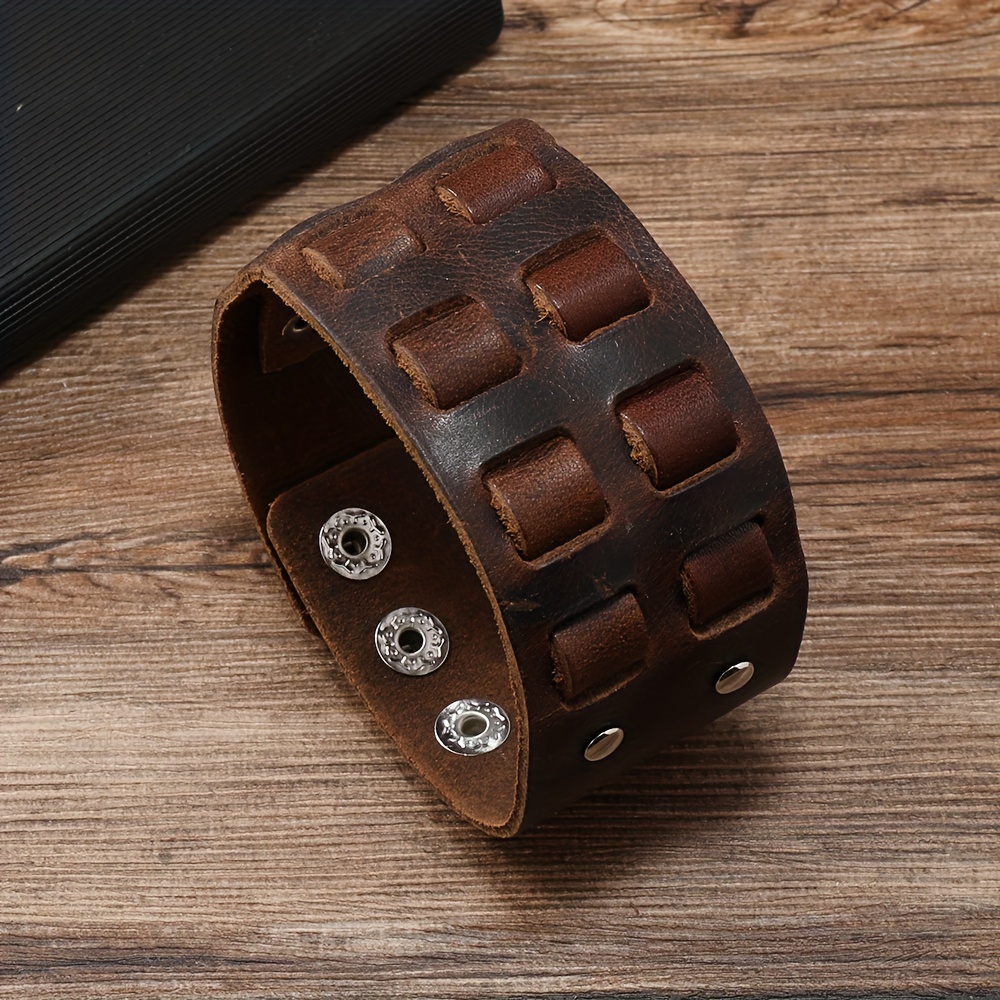 1pc Vintage Leather Rope Bracelet For Men