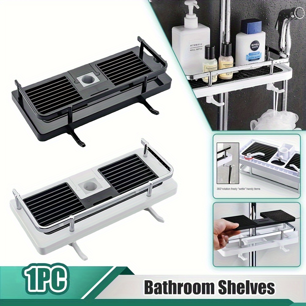 Shower Slide Bar Tray Shower Caddy Thickened Abs - Temu