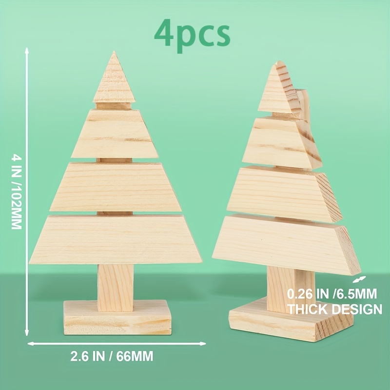 Wooden Christmas Ornaments To Paint Diy Blank Wood Ornament - Temu Australia